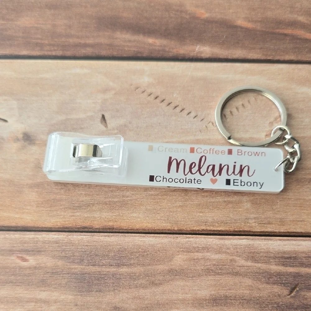 Melanin Card Key Holder and Remover - Cream and Brown